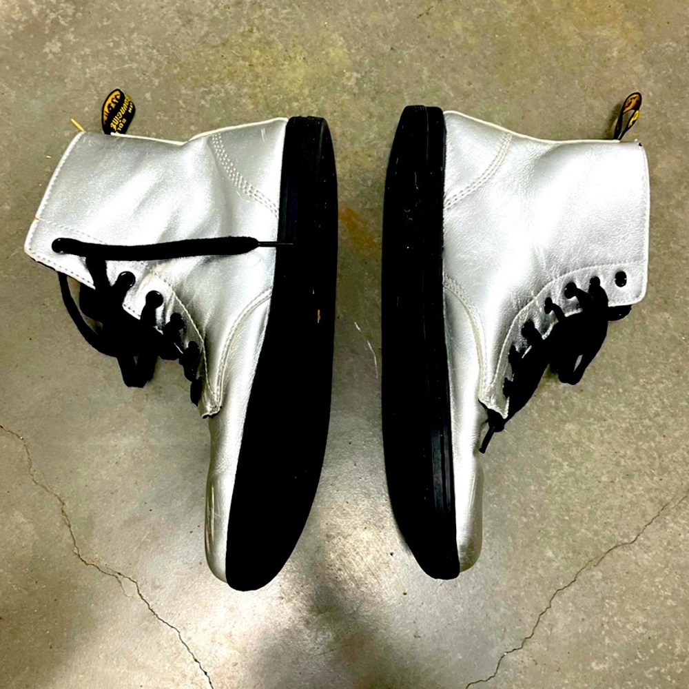 Silver Dr. Marten’s Leyton Boots [RARE]
